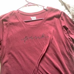 maroon pink t-shirt rarely worn and no signs of wear